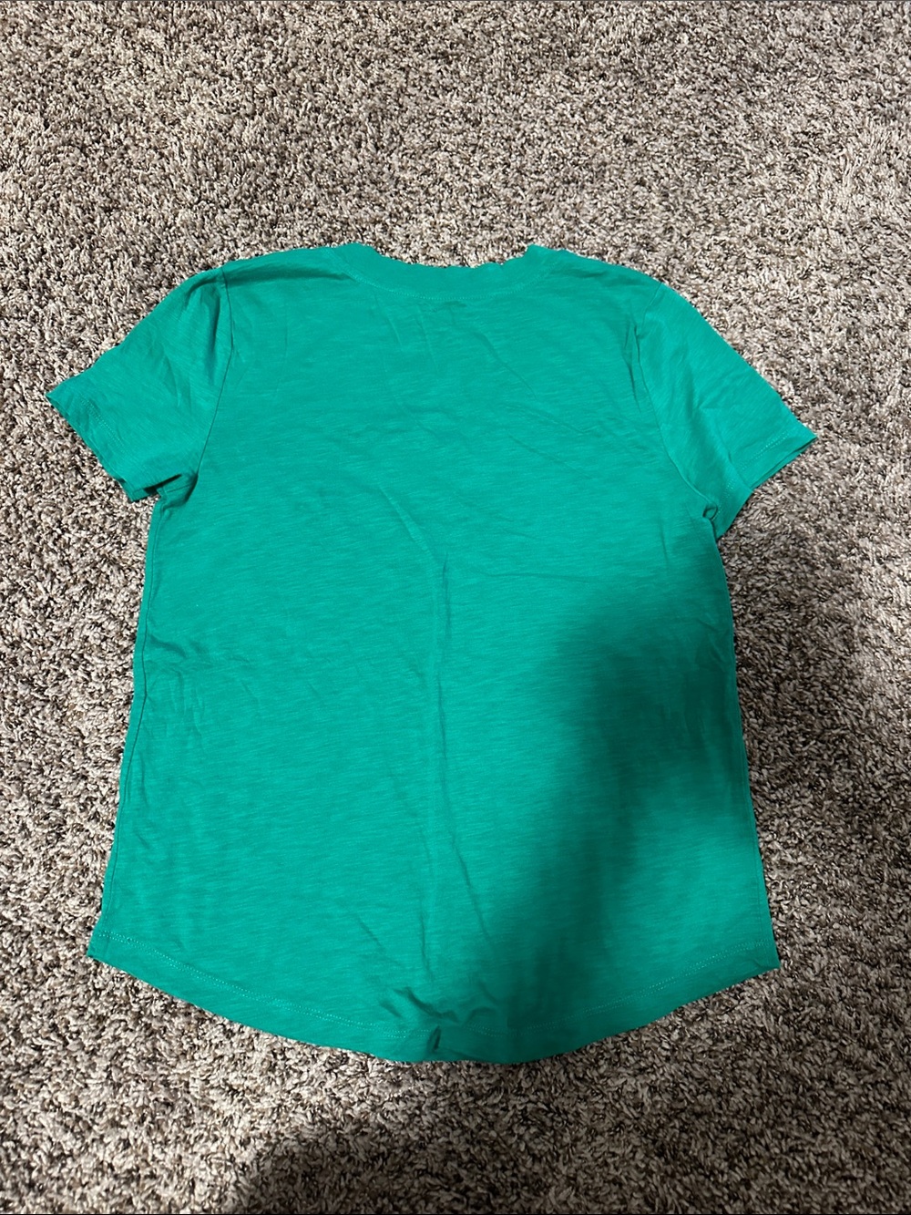 LOFT Teal Green V-Neck Short Sleeve Tee - Picture 3 of 4